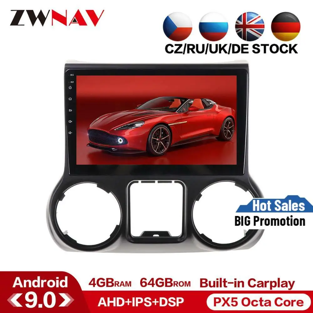 Android 9 0 автомобильный мультимедийный плеер для Jeep grand wrangler 2011 2016 GPS ГЛОНАСС