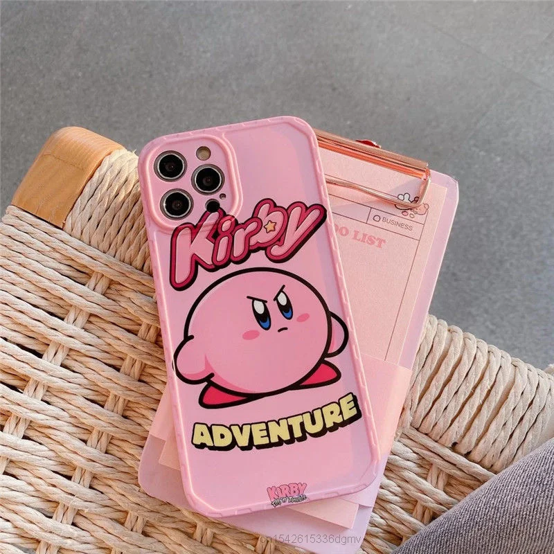 cartoon kirbyed mobile phone case y2k female girls soft cover for iphone case aesthetic trend 12 pro max 11 x xr xs 7 8 plus se free global shipping