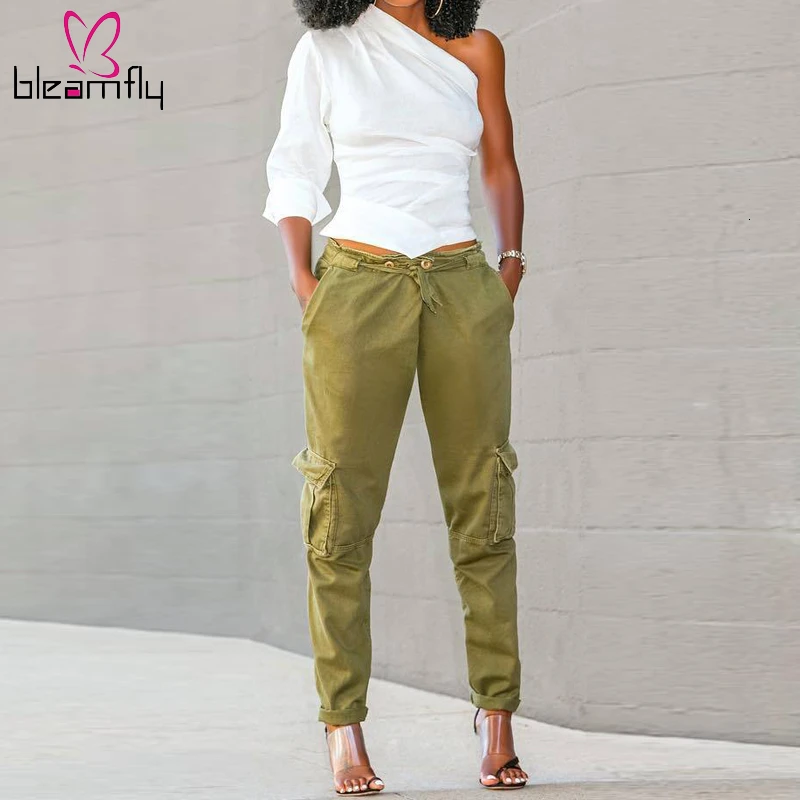 Новинка 2019 женские летние сексуальные футболки на одно плечо с длинным рукавом и