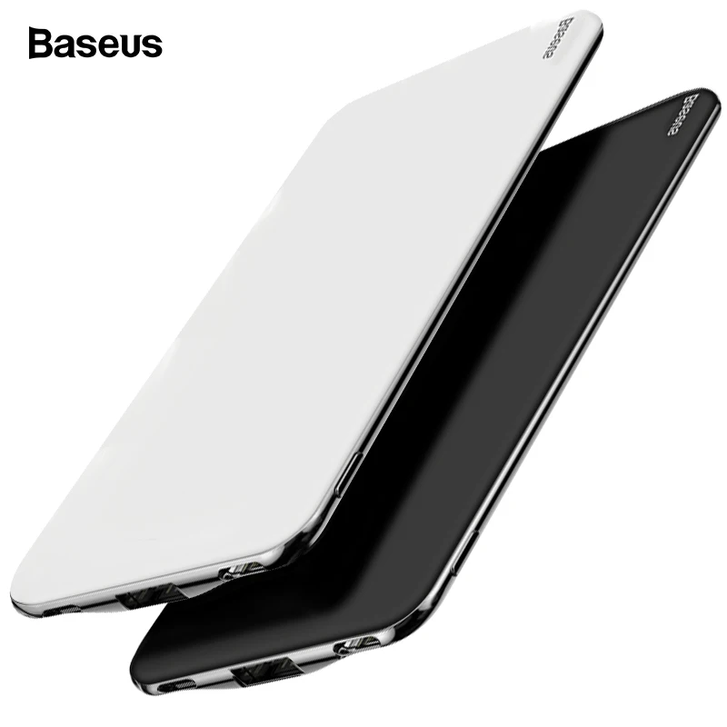 Baseus, ультра тонкий внешний аккумулятор 10000 мА/ч для iPhone Xiaomi Mi, usb type C, быстрое зарядное устройство 10000 мА/ч, портативное Внешнее зарядное устройство