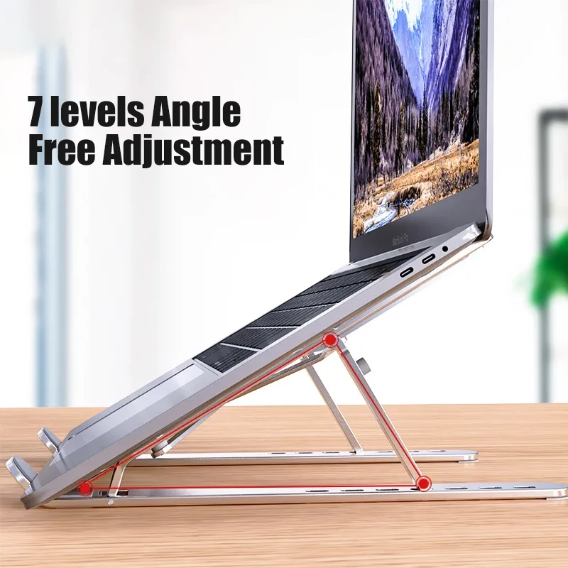 foldable laptop stand aluminium notebook stand portable laptop holder tablet stand computer support for macbook air pro ipad free global shipping
