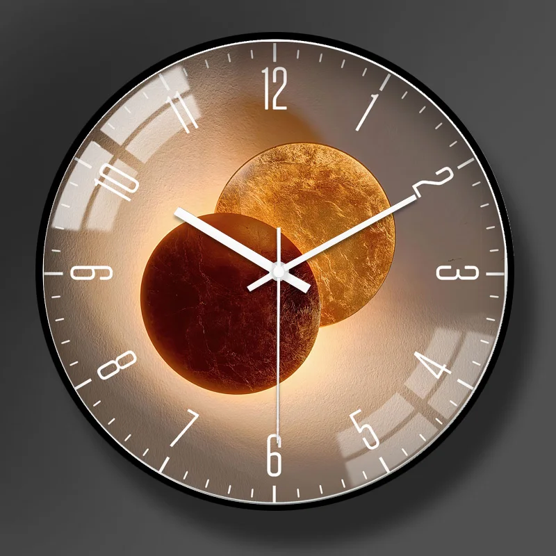 

Креативные настенные часы в скандинавском стиле, бесшумные трехмерные кварцевые украшения для дома, с металлической рамкой, с защитой от пы...