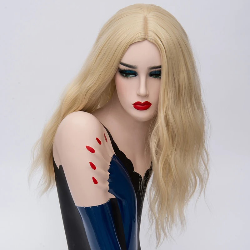 MSI Wigs длинные волнистые оранжевые парики Косплей блонд синтетический парик для белых женщин высокая температура волокна волос