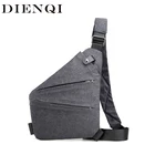 Нагрудная сумка DIENQI Мужская, многофункциональная, водонепроницаемая, с защитой от кражи