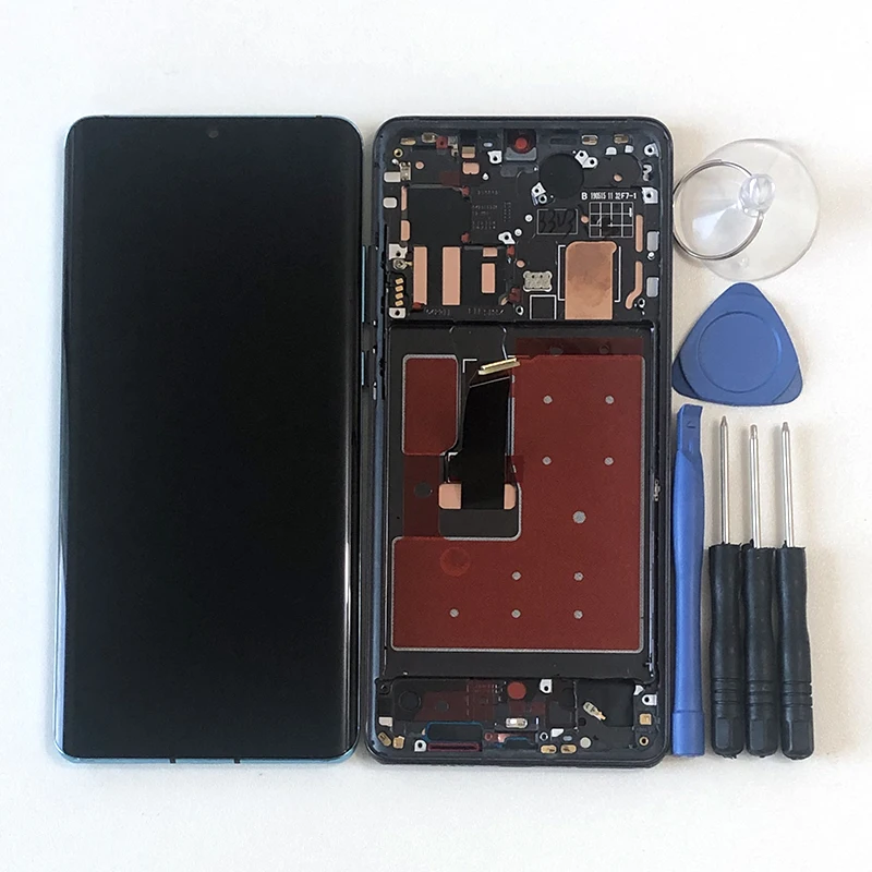 Original M&Sen For 6.47"Huawei P30 Pro VOG-L29 VOG-L09 VOG-L04 OLED LCD Display Screen+Touch Panel Digitizer Assembly Frame
