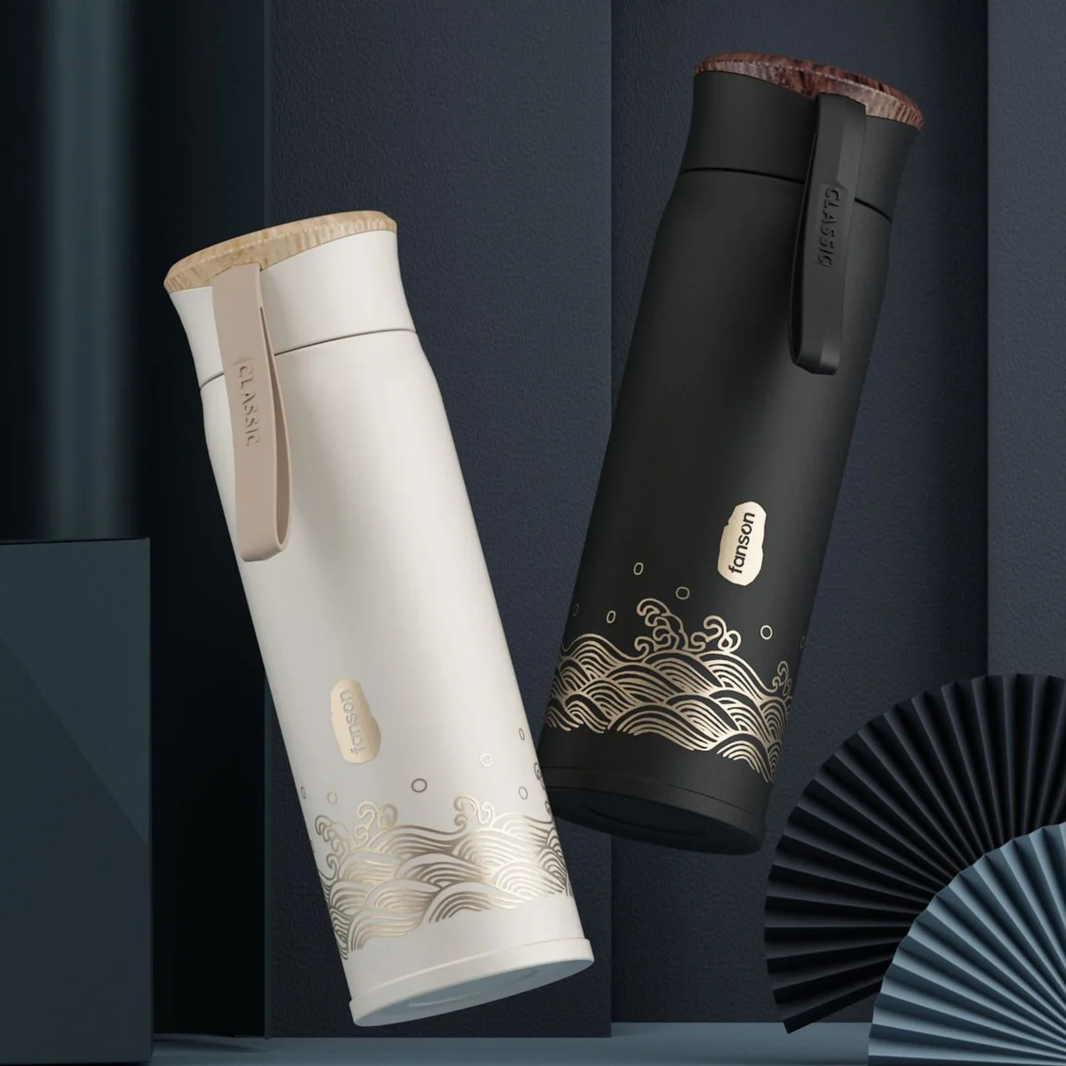 

Chinese Style Thermos Bottle with Tea Filter 450ml Insulated Coffee Cup Vacuum Flask 304 Stainless Steel Tumblers Lovers Gifts
