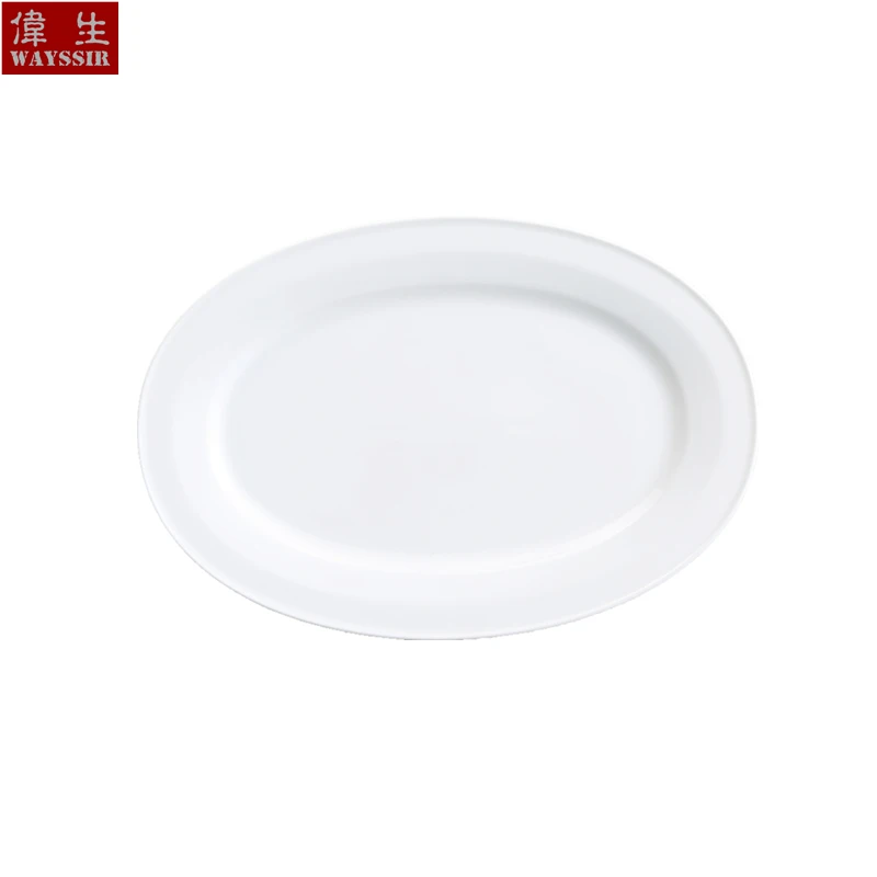 Скандинавское блюдо овальной формы для ужина ресторан отель супер белый фарфор
