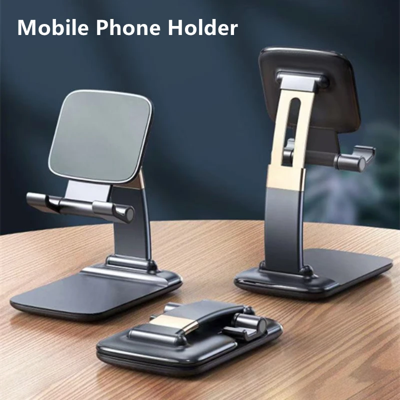 

Metal Foldable Desk Mobile Phone Holder For iPhone 13Pro MAX iPad Huawei Adjustable Gravity Table Desktop Cell Smartphone Stand