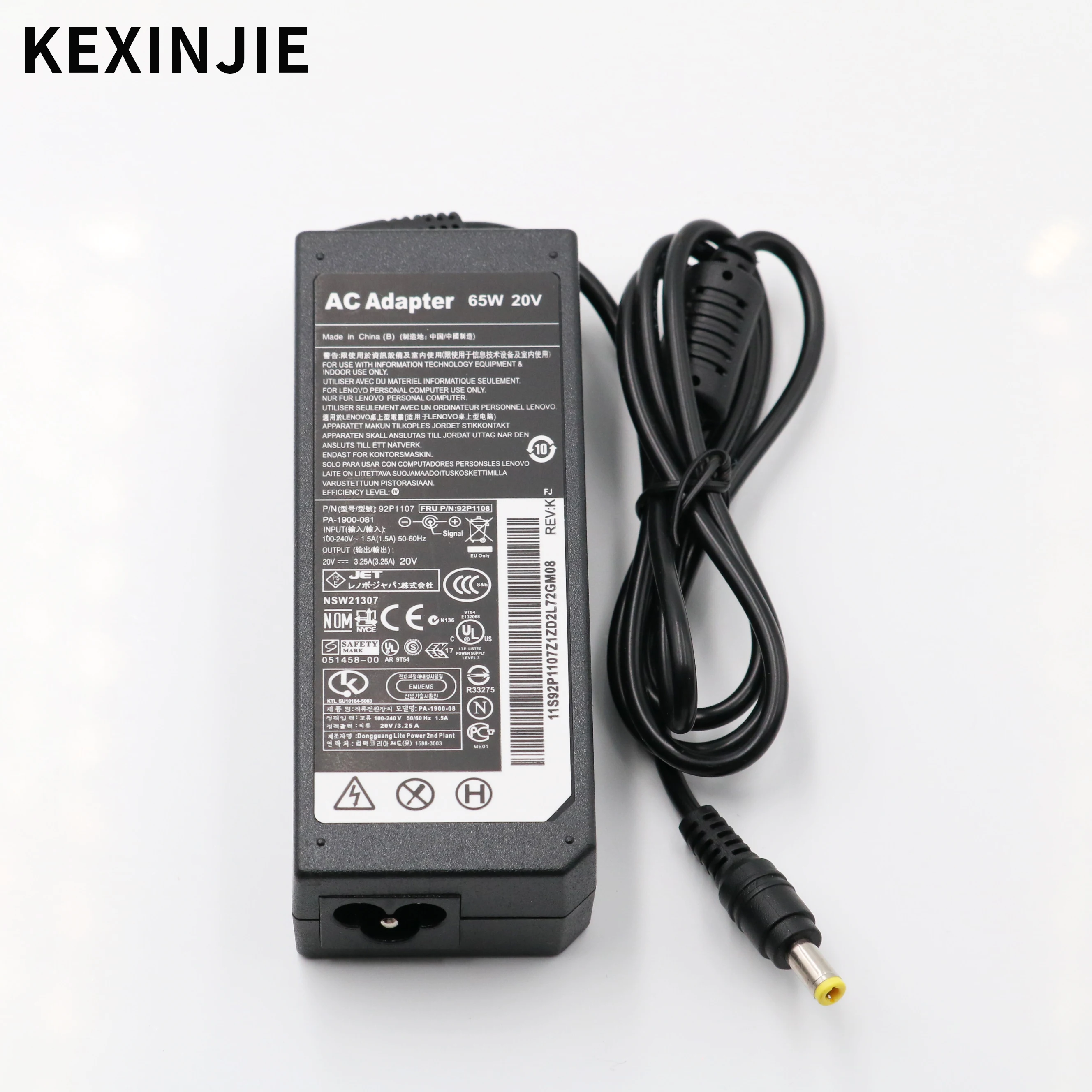 20V 3.25A 65 Вт зарядное устройство для ноутбука Lenovo IdeaPad Z500 Z560 Z570 Z575 Z580 Z585 ноутбук 36001646