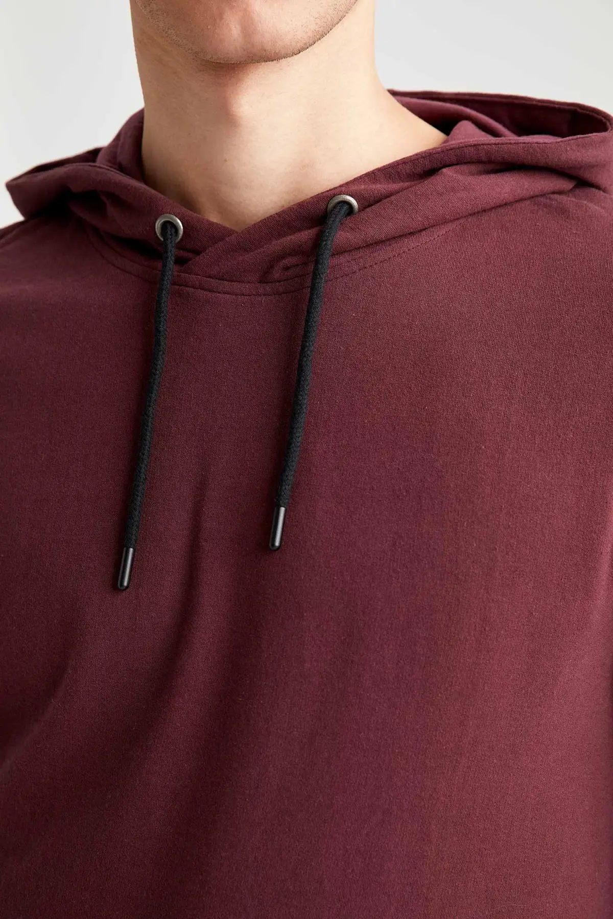 Defacto осенне зимние мужские трикотажные Slim Fit толстовка с капюшоном спортивный
