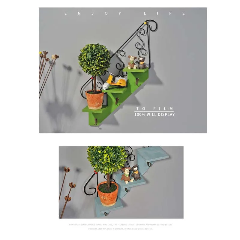 Креативная лестница в американском стиле кофейня магазина одежды настенное