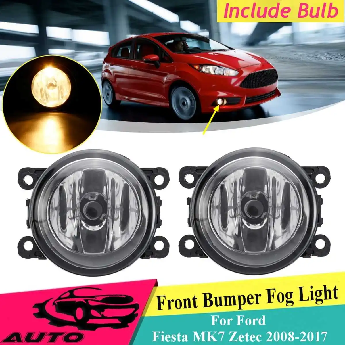 Pair H11 Fog Light For Acura ILX sedan RDX TL TSX for Ford/C-Max/Fusion Explorer/Transit Connect Focus Ranger/Fiesta For Honda