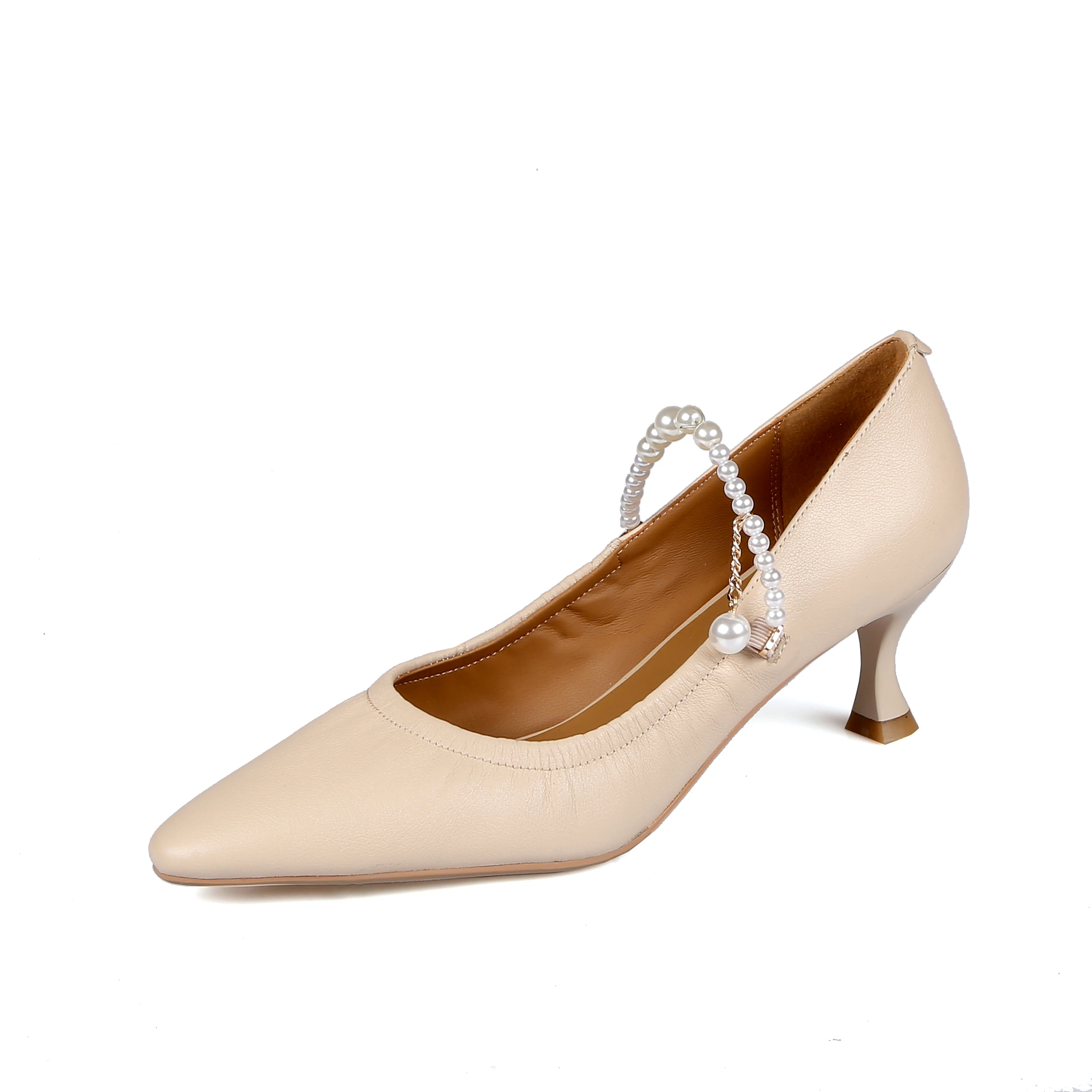 

Salu 2021 Shallow Women Shoes Faahion Shallow 2021 Fashion Newest Genuine Leather Thick Heels Pumps For Women Elegant Office