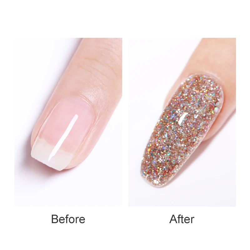 UR SUGAR 15ml Sequins Builder UV Gel Polish Shimmer Hardness Extend Nail Tools Extension Varnish | Красота и здоровье