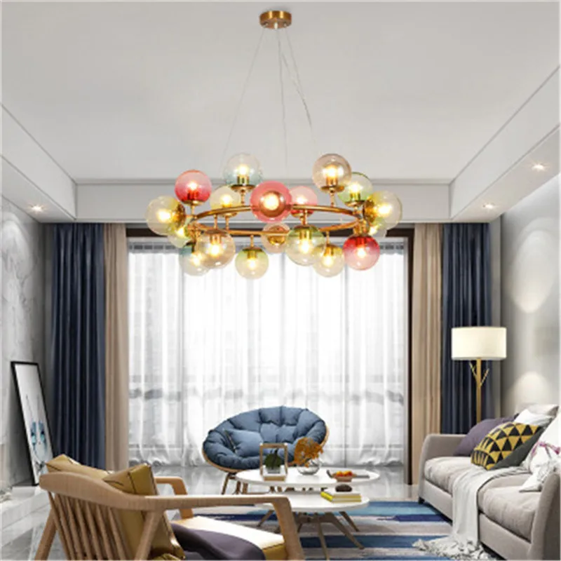 Новинка 2019 стеклянная сфера в скандинавском стиле лампа с креативными