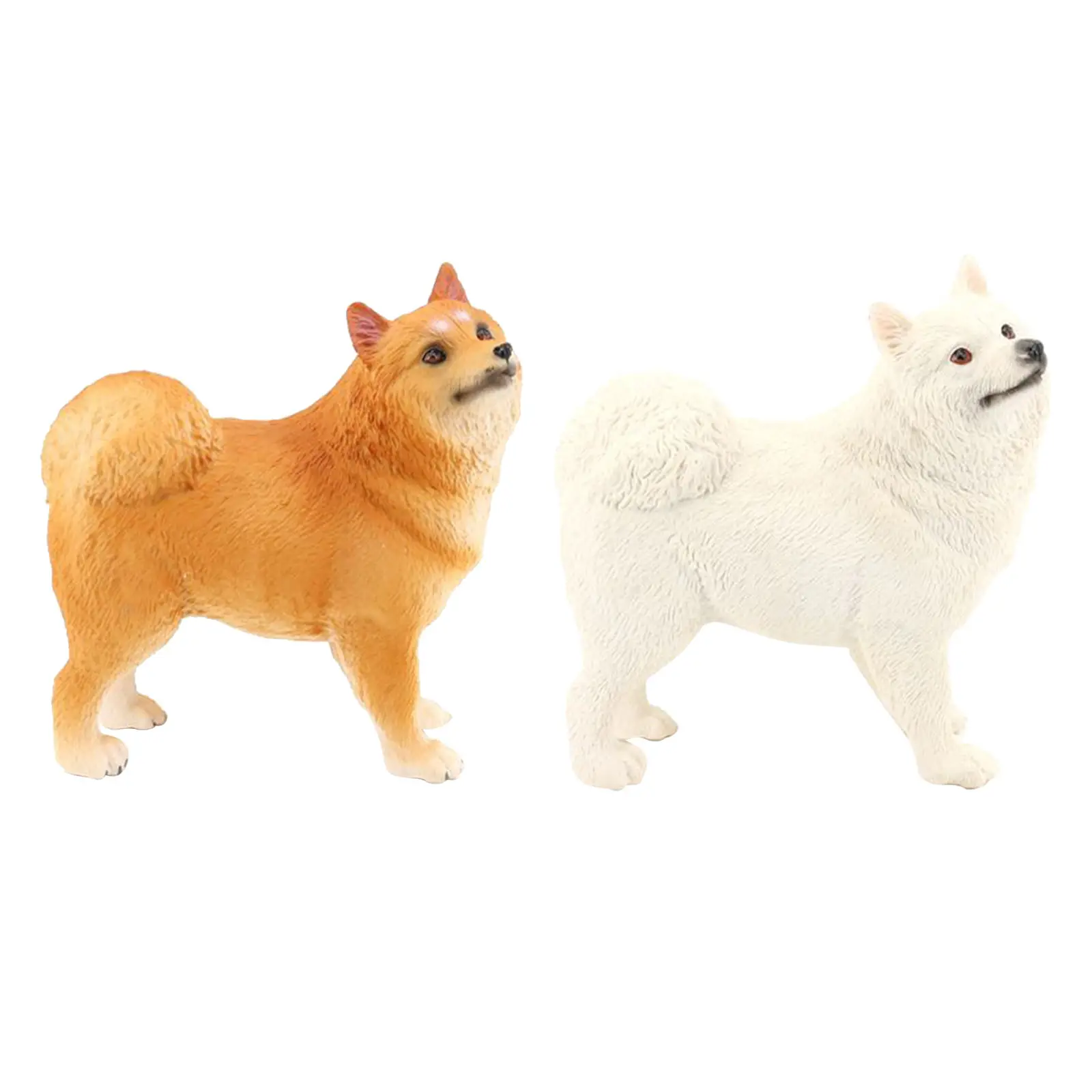 

Simulation Samoyed Model Miniature Educational Dog Figurines Action Figures Toy for Christmas Present Holiday Gift Ages 6 and up