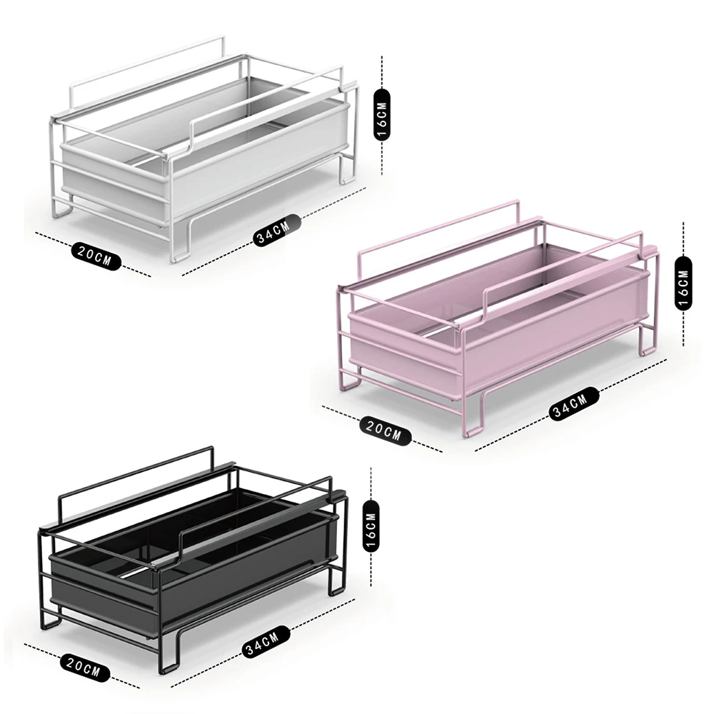 

Kitchen Floor-mounted Spice Racks Multi-layer Storage Iron Racks Kitchen Sink Storage Rack Drawer Type Can Be Pushed And Pulled