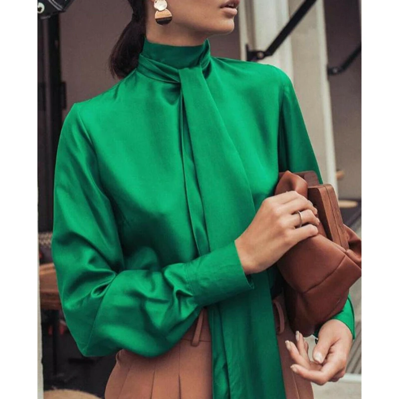 Новинка 2019 летняя модная туника женская блузка рубашки длинный рукав