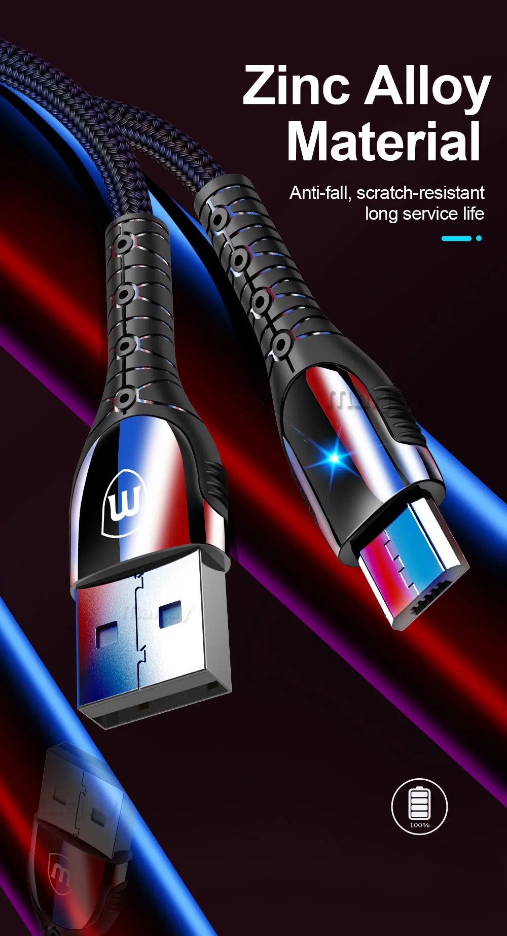 Marjay Micro USB кабель 2.4A быстрое зарядное устройство данных цинковый сплав кабель для samsung Xiaomi LG планшет мобильный телефон кабель Usb Micro Usb