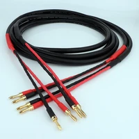 pair preffair l310 audio speaker cable hifi loudspeaker wire cable with gold plated ba1436 banana plug