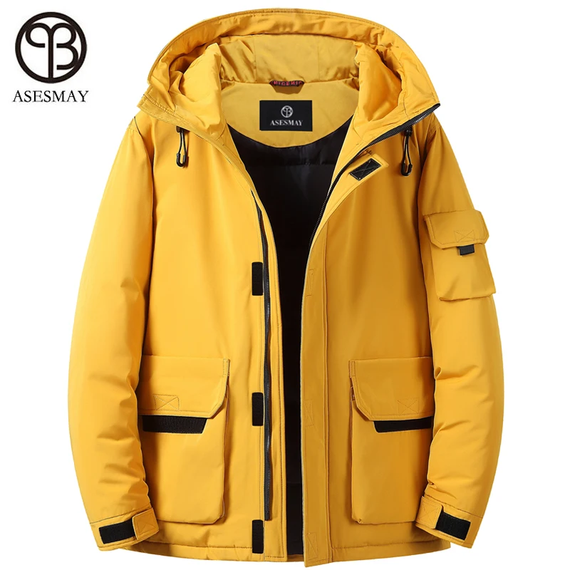 Мужская куртка на белом утином пуху с капюшоном|Мужские пуховики| |