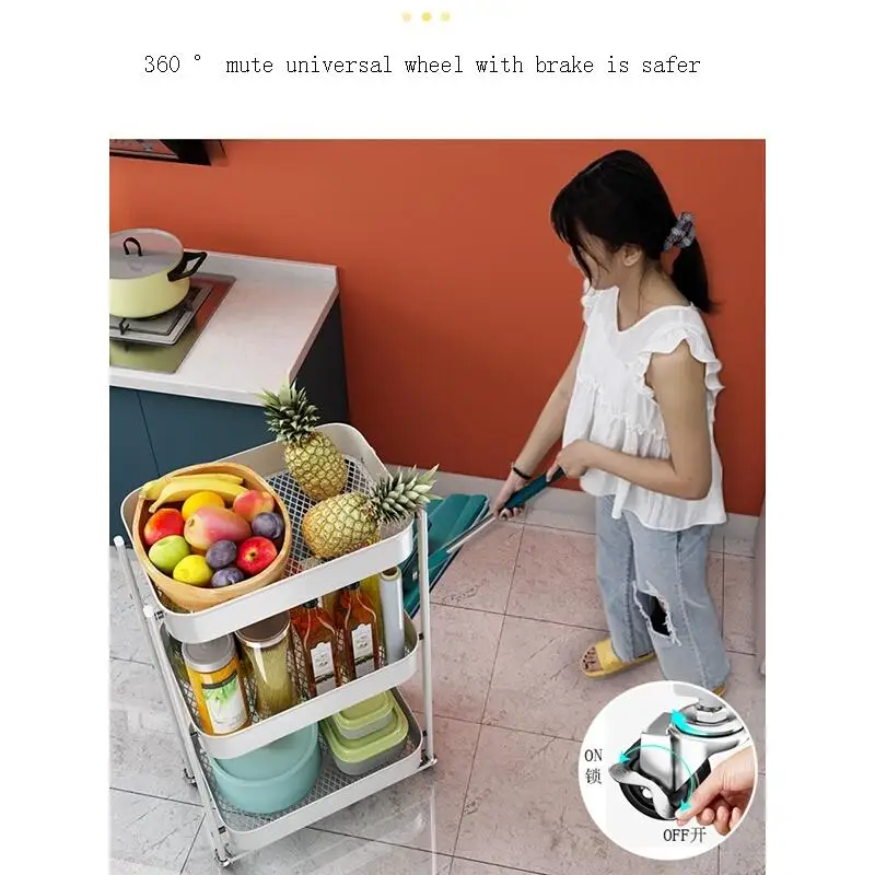 

Estanteria Almacenamiento Utensilio Cozinha Cosas De Cocina Raf Home Etagere Organizer with Wheels Prateleira Trolleys Shelf