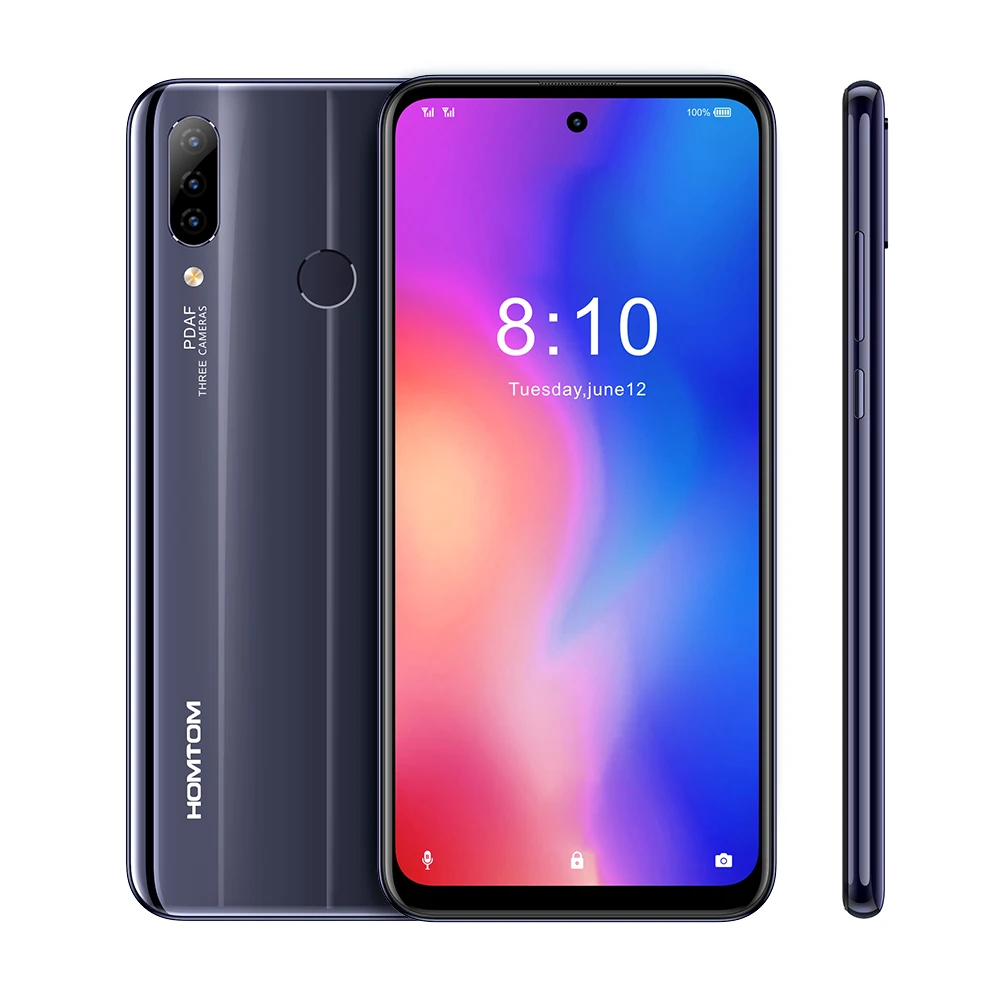 Глобальная версия HOMTOM P30 pro MT6763 Восьмиядерный 4 Гб 64 Гб Смартфон 6,41 дюймов Android 9,0 задняя 13 МП Тройная камера мобильный телефон