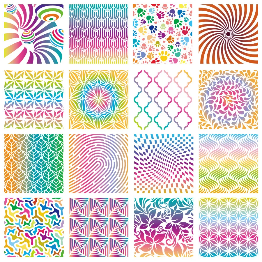 

15*15 Geometry Layering Stencils for Diy scrapbook coloring painting drawing stencil,home decor .reuseable