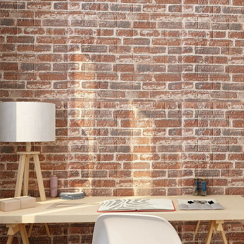 3d наклейка с имитацией кирпичной стены в стиле ретро мягкий пакет из ПЭ для