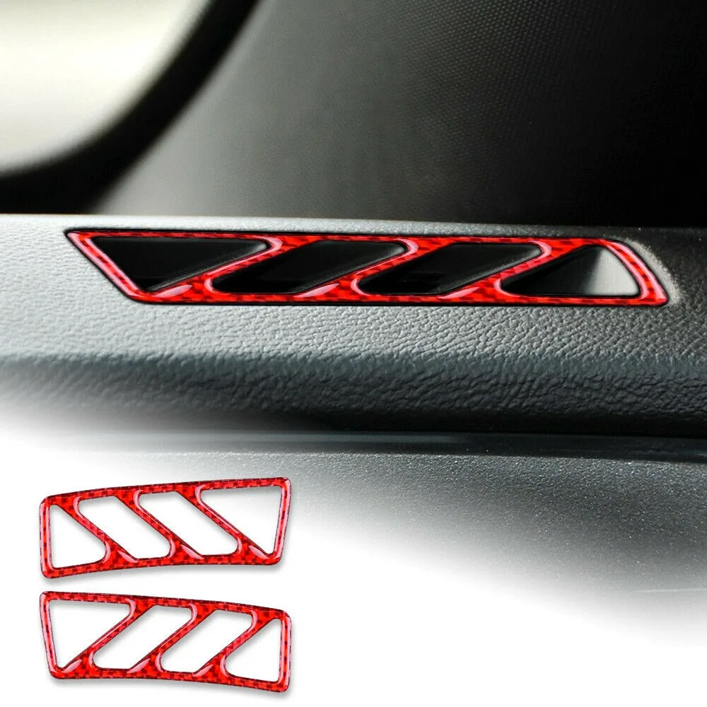 

2PCS/set Air Outlet Cover Accessories Car Dashboard Parts Real Carbon Fiber Look