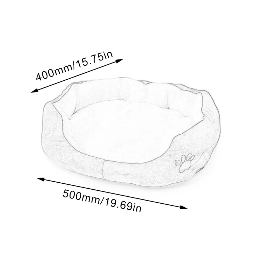 

Pet Dog Fleece Bed Household Dog Soft Sofa Material Nest Dog Basket Autumn And Winter Cats And Dogs Supplies Warm Kennel