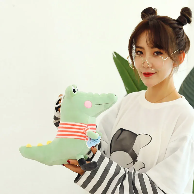 Большие глаза Плюшевые игрушки 30-60 см Kawaii Striated крокодиловые плюшевые игрушки мягкие животные плюшевая подушка кукла для детей