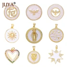 JUYA модные эмалированные подвески для ожерелья, Медный кулон для браслетов, аксессуары для изготовления ювелирных изделий, товары для рукоделия
