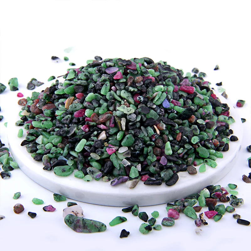 Epidote Разноцветные Бусины 3-5 мм, 20 г, 50 г, 100 г, смешанный природный гравий, кристалл, бисер, неправильный энергетический драгоценный камень, бусины для рыбного бака, бонсай, украшение - Цвет: Epidote
