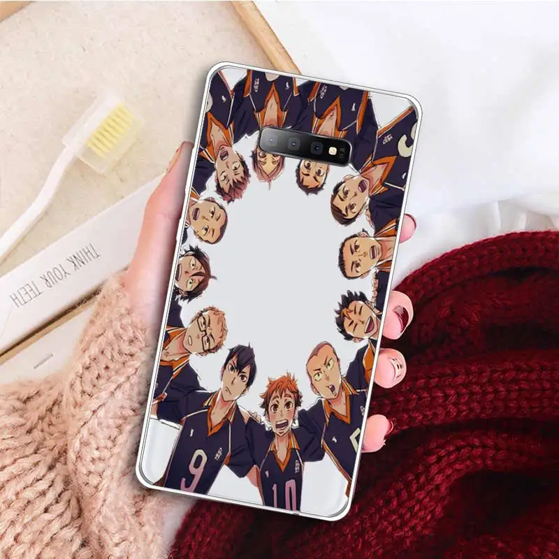 

Haikyuu Anime Volleyball Hot Blood Phone Case Transparent for samsung A 21s 50 51 71 S 8 9 20 20fe note 10 20 plus ultra