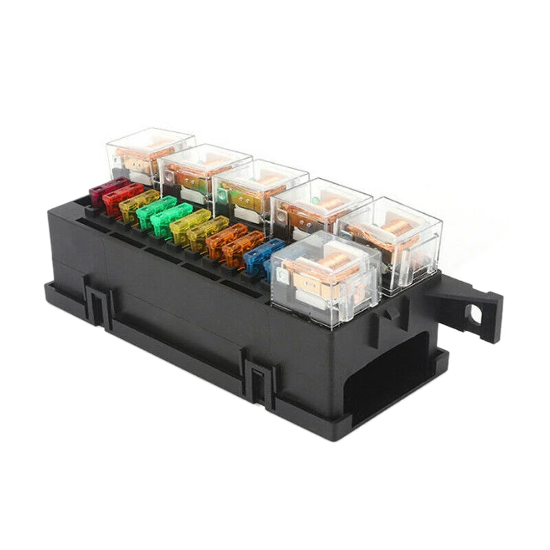 12V Car Truck Tractor Relay & Fuse-Block Box Holder with 11PCS Blade-Fuse 6X | Автомобили и мотоциклы