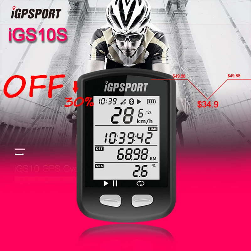 Велокомпьютер iGS10S GPS Спидометр Igpsport 10 S спутниковый одометр QZSS для дорожных и