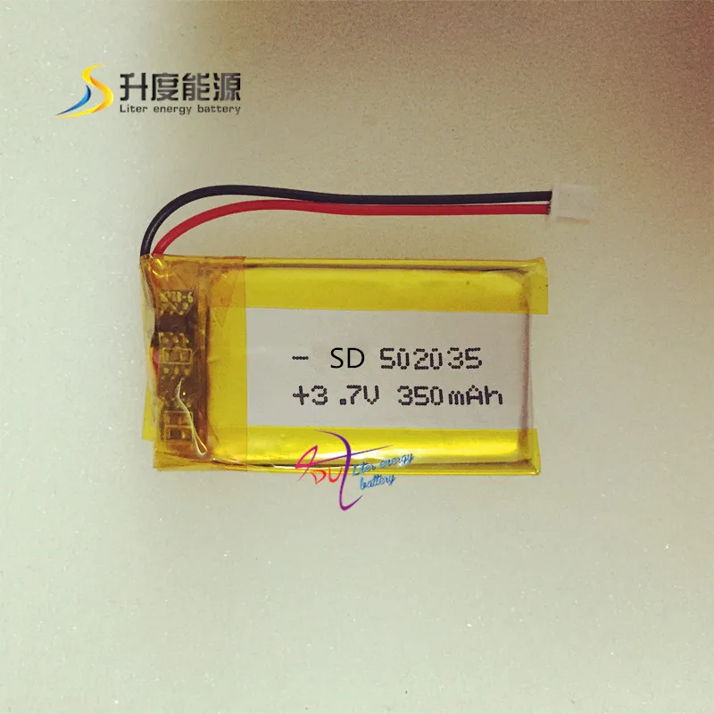 Компактная перезаряжаемая батарея lipo 300 мА/ч 502035 482035 3 7 В 350 для bluetooth гарнитуры/mp3