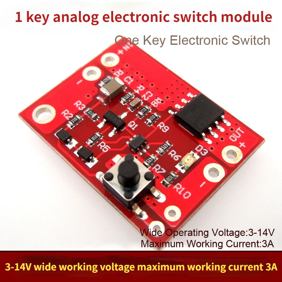 

1-key electronic switch single key electronic switch module wide voltage electronic switch maximum working current 3A