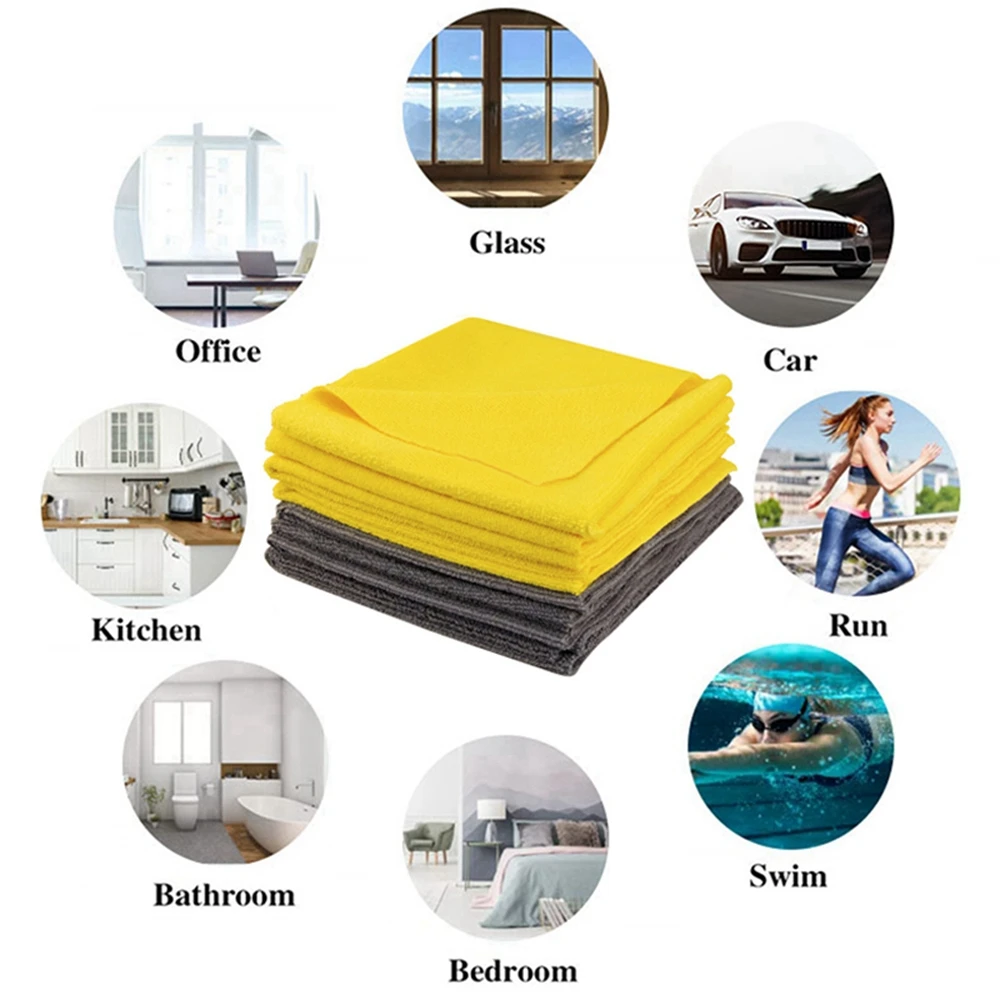 

Auto Cleaning Drying Cloth Car Waxed Towel Microfiber Extra Soft Thick Car Detailing Waxing Polishing Cloths 40 x 40cm Universal