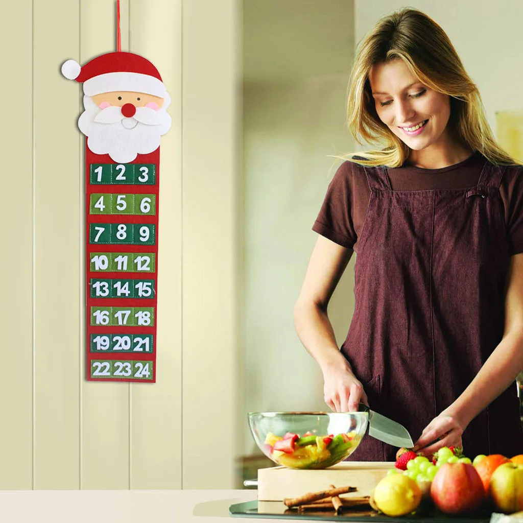Рождественский календарь и карманы рождественские украшения для дома войлочные