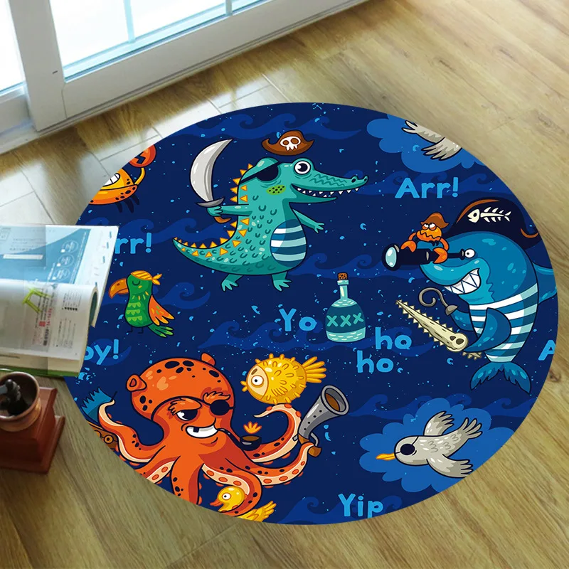 

Octopus Pirate Carpet Square Anti-Skid Area Floor Mat 3D Rug Non-slip Mat Dining Room Living Room Soft Bedroom Carpet 05