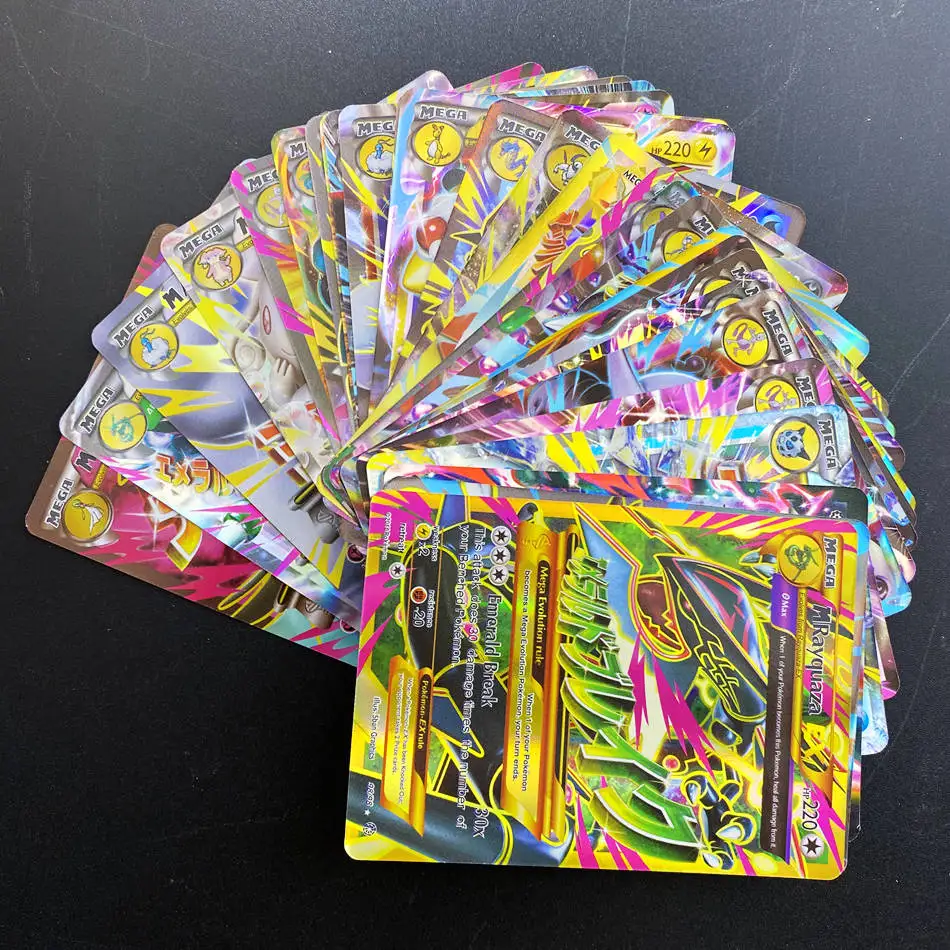 Покемон 60 шт. Мега EX карты коробка Лидер продаж английская версия Детская боевая