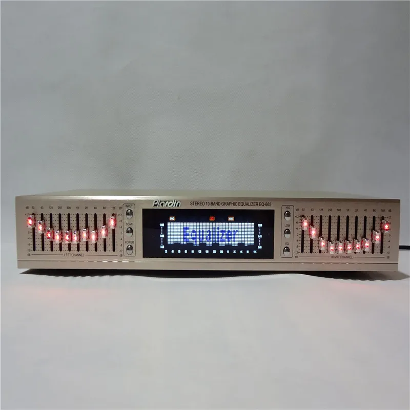 Готовый эквалайзер Hifi EQ665 домашний сбалансированный микшер двойной 10-сегментный