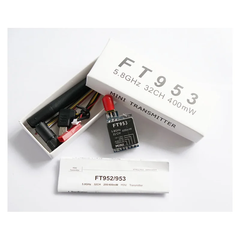FT953 5 8G 400mw 32CH Мини FPV AV передатчик для радиоуправляемой камеры дрона аксессуары|av