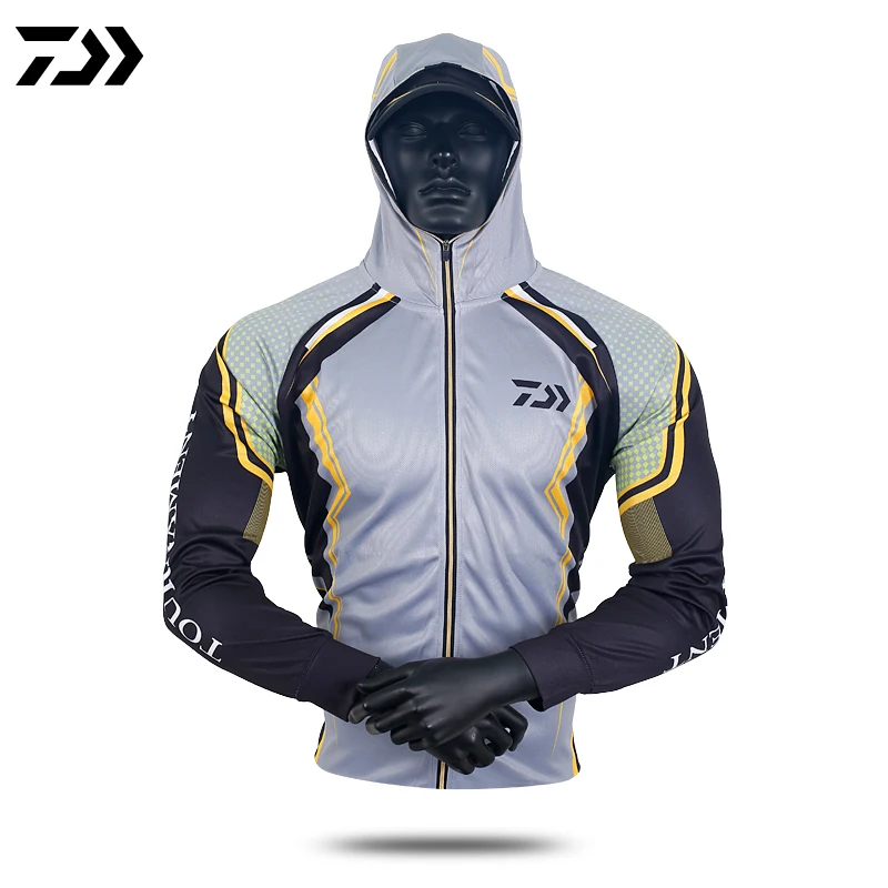 

DAIWA Summer Sunscreen Fishing Shirt Men's Hoodie Sun Protection Quick Dry Full Sleeve Outdoor Breathable Fishing Jackets