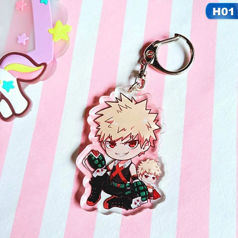 Anime My Hero Academia Boku No Keychain Acrylic Keyring Key Chain Pendants Gift for Kids | Украшения и аксессуары