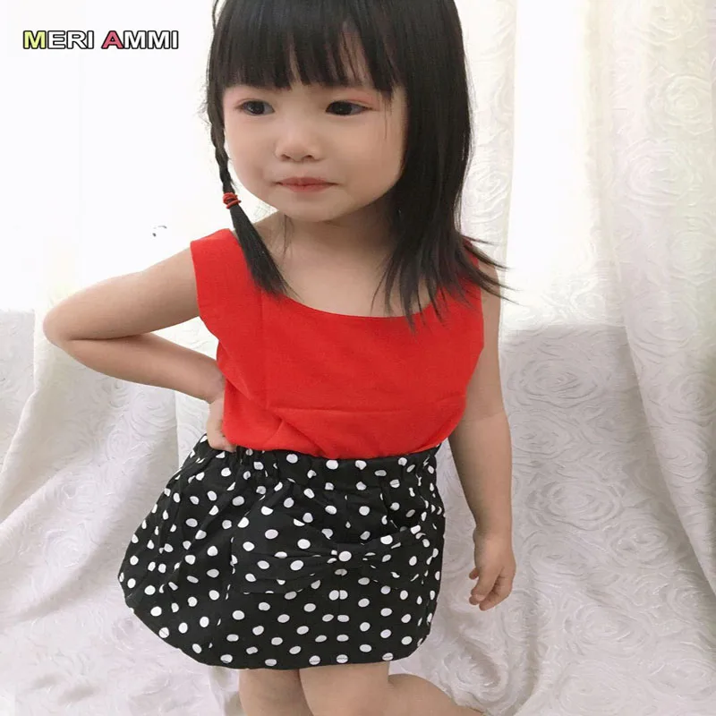 Мери Ами комплект одежды из 2 предметов детский для девочек с бантом платье-майка