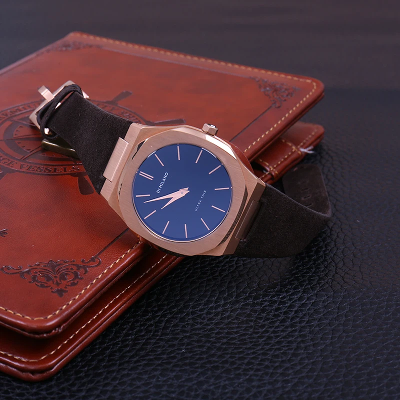 Мужские Роскошные деловые швейцарские часы с зеркальным сапфировым стеклом