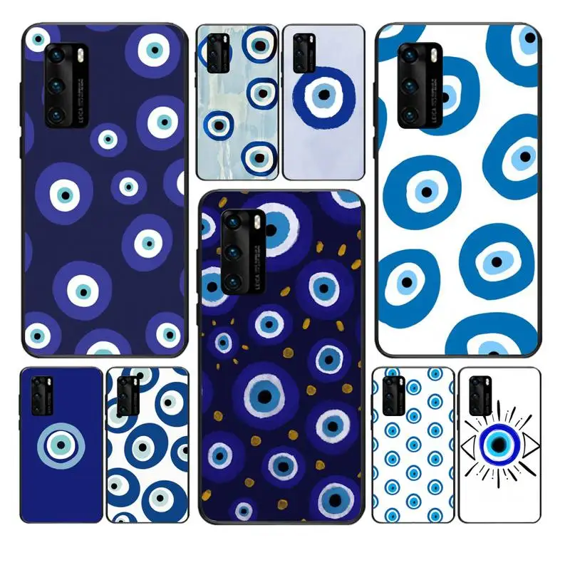 Evil Eye Phone Case For Huawei Y6 Y7 Y9 Prime 2019 Y9s Mate 10 20 40 Pro Lite Nova 5t Silicone Cover
